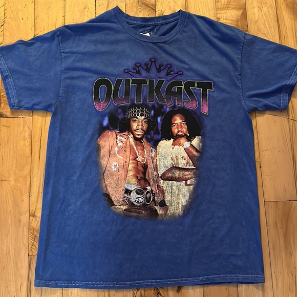 OUTCAST Graphic TShirt Blue Large UNISEX - Picture 4 of 5